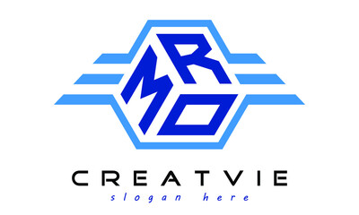 MRO three letter geometrical wings logo design vector template. wordmark logo | emblem logo | monogram logo | initial letter logo | typography logo | business logo | minimalist logo | - obrazy, fototapety, plakaty