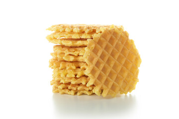 Stack of wafer isolated on white background