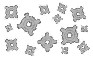 Pixel Art Gear Pattern Background