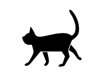 歩いている猫のシルエット