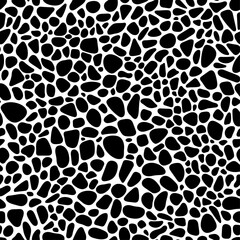 Vector simple repeating texture of black animal skin