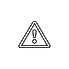 Danger, warning sign line icon
