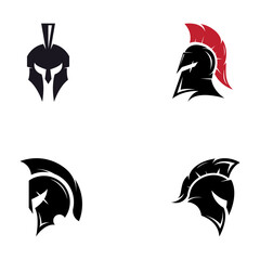 Strong and brave spartan or spartan war warrior helmet logo.Designed with template vector illustration editing.