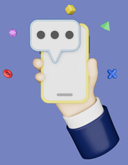 hand holding a phone