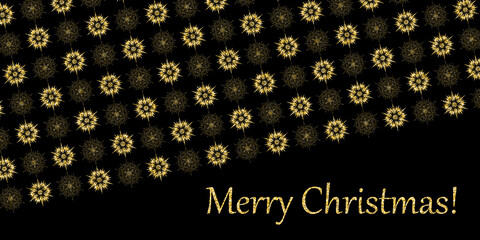 Golden red shining christmas sparkling shimmer snowflake design for holiday