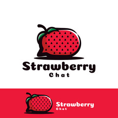 Strawberry chat art illustration