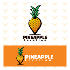Pineapple location logo illustration