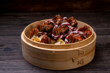 Steamed hairy crab, a traditional Chinese cuisine