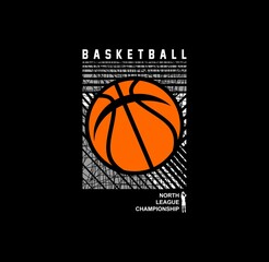  Basketball  North League Championship ,sport graphic for young design t shirt print.
