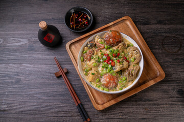 Steamed hairy crab, a traditional Chinese cuisine