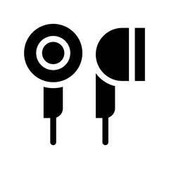 Earbuds Icon Vector Symbol Design Illustration