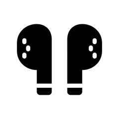 Earbuds Icon Vector Symbol Design Illustration