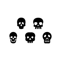Skull Icon Set Vector Symbol Design Illustration