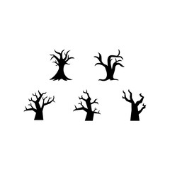 Old Tree Icon Set Vector Symbol Design Illustration
