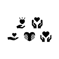 Charity Icon Set Vector Symbol Design Illustration