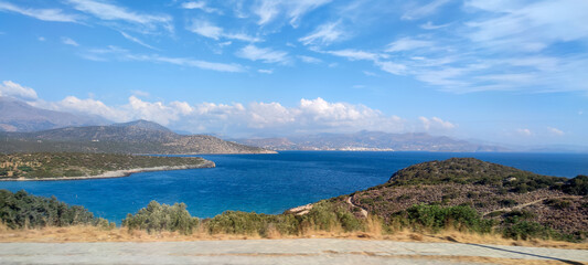 Fototapeta na wymiar Beautiful summer landscape of the island of the Mediterranean Sea