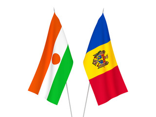 Republic of the Niger and Moldova flags