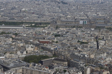 Fototapeta na wymiar View of Paris from Montparnasse Tower