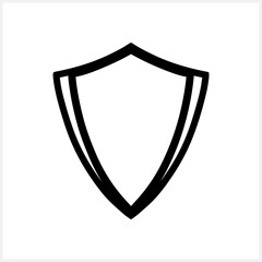 Shield, guard icon isolated. Doodle clipart. Vector stock illustration. EPS 10