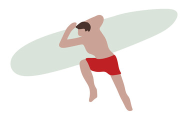 여름 휴가 물놀이 일러스트 벡터 소스