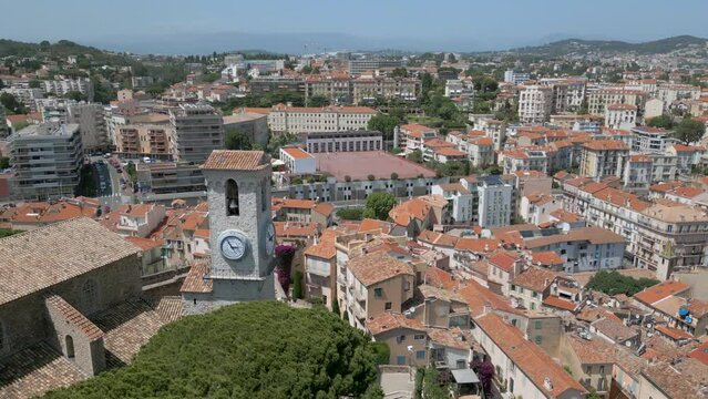 Aerial view of Notre Dame d'Esperance (Our Lady of Hope) church in Cannes