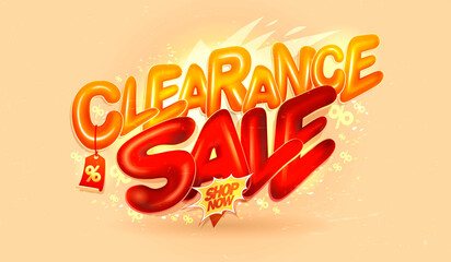 Сlearance sale web banner vector template