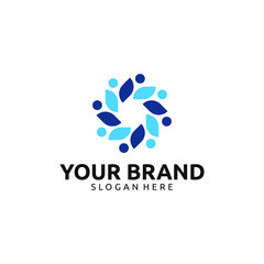 ABSTRACT PEOPLE AND COMMUNITY LOGO DESIGN