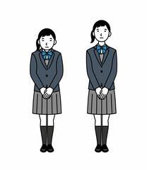 お辞儀をする女子学生