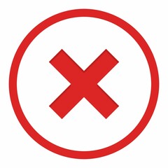 Wrong marks, Cross marks, Rejected, Disapproved, No, False, Not Ok, Wrong Choices, Task Completion, Voting. - vector mark symbols in red. Isolated icon.