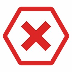 Wrong marks, Cross marks, Rejected, Disapproved, No, False, Not Ok, Wrong Choices, Task Completion, Voting. - vector mark symbols in red. Isolated icon.
