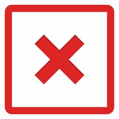 Obraz premium Wrong marks, Cross marks, Rejected, Disapproved, No, False, Not Ok, Wrong Choices, Task Completion, Voting. - vector mark symbols in red. Isolated icon.