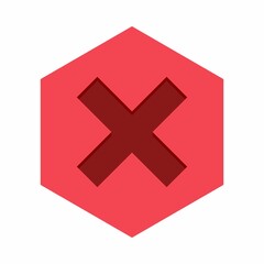 Obraz premium Wrong marks, Cross marks, Rejected, Disapproved, No, False, Not Ok, Wrong Choices, Task Completion, Voting. - vector mark symbols in red. Isolated icon.