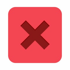 Wrong marks, Cross marks, Rejected, Disapproved, No, False, Not Ok, Wrong Choices, Task Completion, Voting. - vector mark symbols in red. Isolated icon.