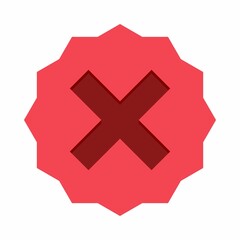 Wrong marks, Cross marks, Rejected, Disapproved, No, False, Not Ok, Wrong Choices, Task Completion, Voting. - vector mark symbols in red. Isolated icon.