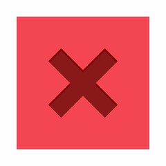 Obraz premium Wrong marks, Cross marks, Rejected, Disapproved, No, False, Not Ok, Wrong Choices, Task Completion, Voting. - vector mark symbols in red. Isolated icon.