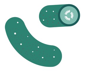 Cucumber vegetable, organic ripe veggie product