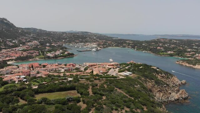 Aerial view of Porto Cervo, Italy