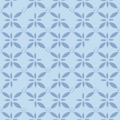 Japanese Flower Diamond Net Vector Seamless Pattern