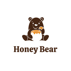 Creative Honey Bear Logo Design Vector Art