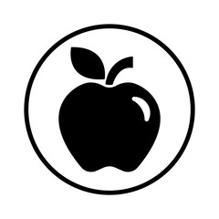 apple fruit food icon vector