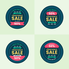 Fototapeta premium Promotional sale badges clearance offer promotional vector 
