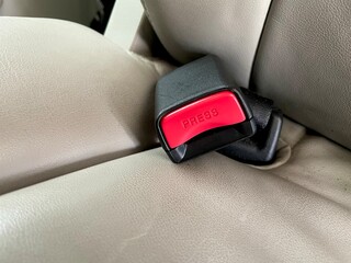 close up of car seatbelt 