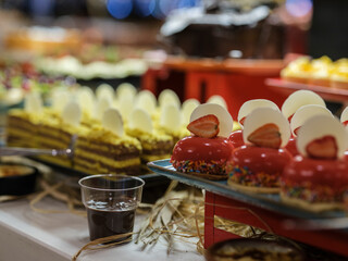 desserts at a hotel buffet