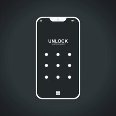 unlock smartphone vector home