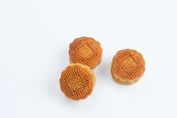 Moon Cake, traditional Chinese snack popular during the mid-autumn festival. 
