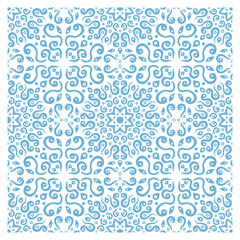 Tiled ornament of silhouette vegetation. Decorative element. Print for the cover of the book, postcards, t-shirts. Illustration for rugs.