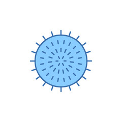 Influenza virus icon. High quality coloured vector illustration..