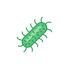 Rabies virus icon. High quality coloured vector illustration..