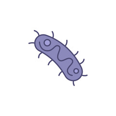 Yersinia pestis icon. High quality coloured vector illustration..