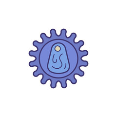 Human immunodeficiency virus icon. High quality coloured vector illustration..